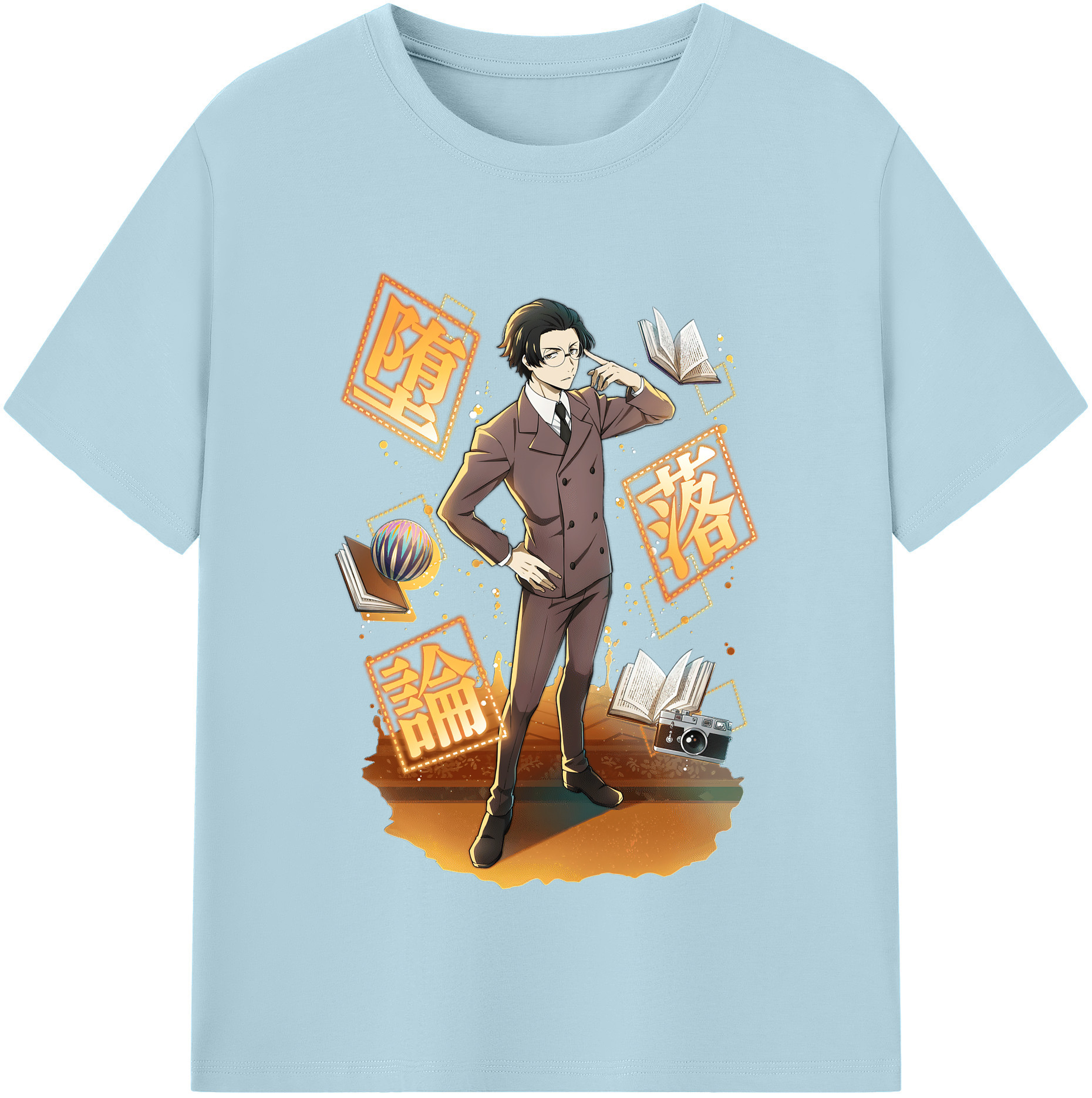 （画像用） 文豪ストレイドッグス Bungo Stray Dogs 綿100％半袖Tシャツ（フロントプリント）